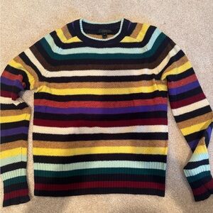 J. Crew Multicolor Striped Crewneck Sweater